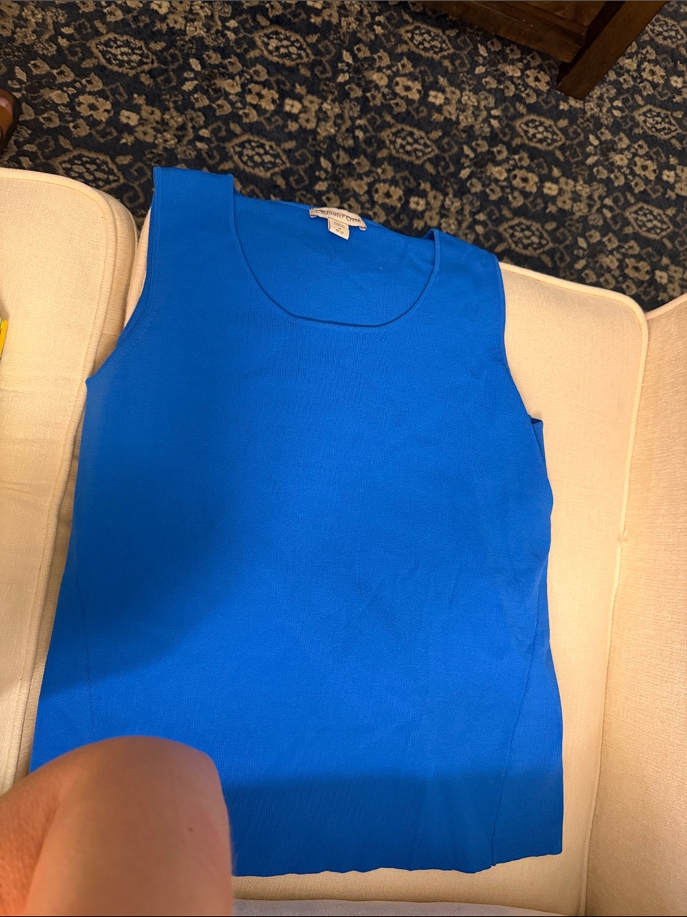 Coldwater Creek Bright Blue Sleeveless Knit Shell